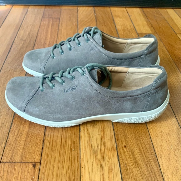 Hotter Dew Dark Stone Nubuck Leather Lace-Up Shoes - Size 10 - Picture 2 of 8